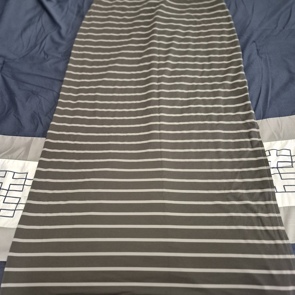 Striped Gray Maxi Skirt